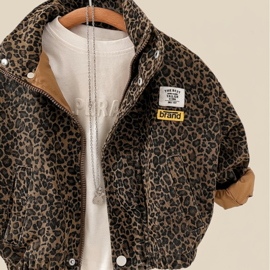 Mini Fashion – Robusto y confortable – Chaqueta con estampado de leopardo
