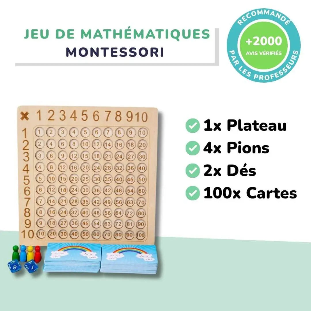 Juego de Matemáticas Montessori con Cartas y Dados - Numérofun™