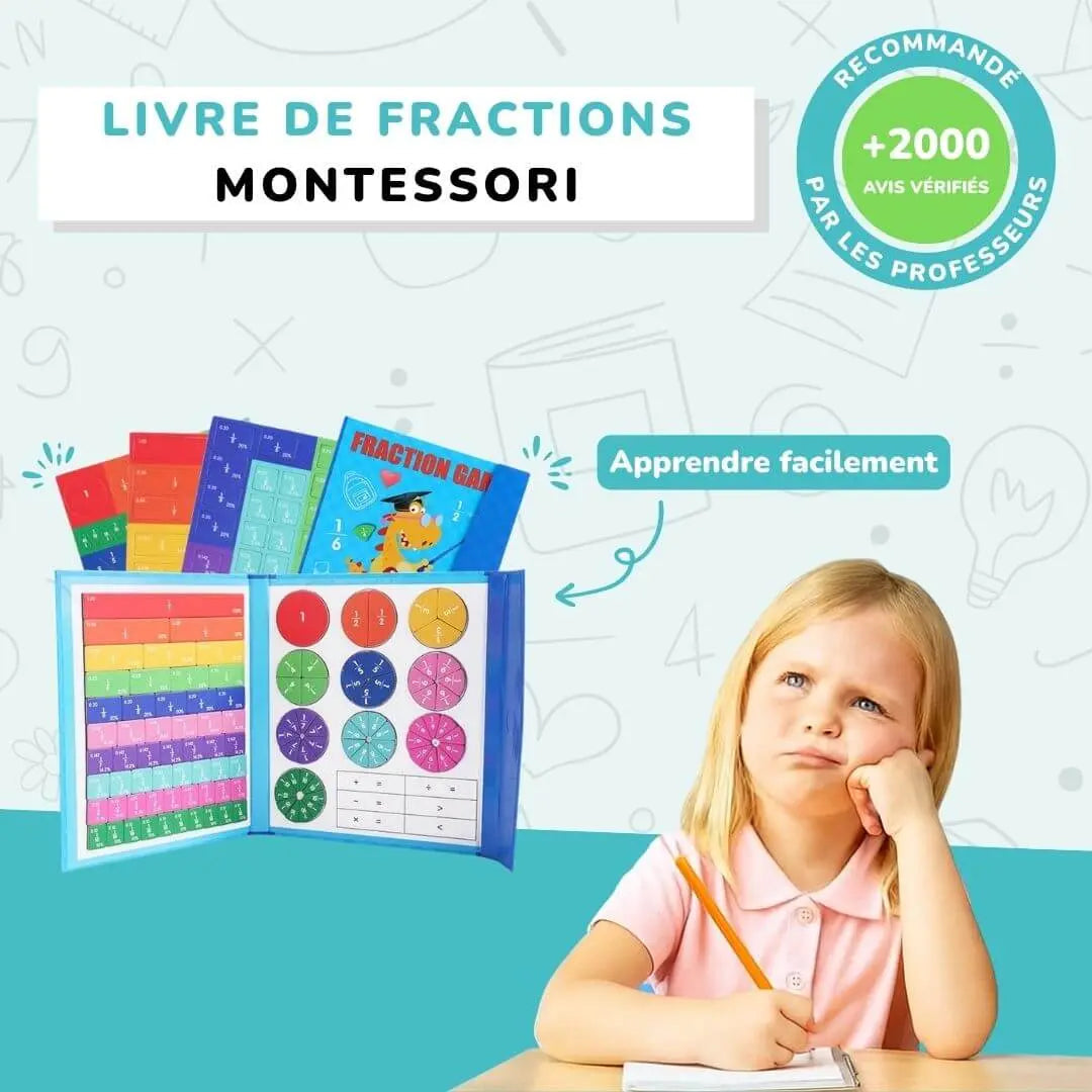 Libro de Fracciones Magnético Montessori - FractionGame™