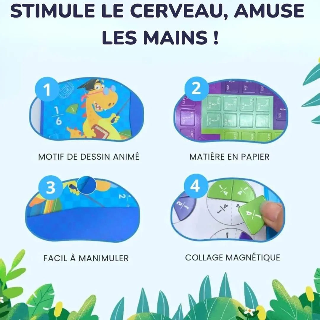 Libro de Fracciones Magnético Montessori - FractionGame™