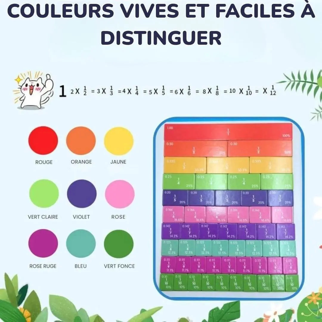 Libro de Fracciones Magnético Montessori - FractionGame™