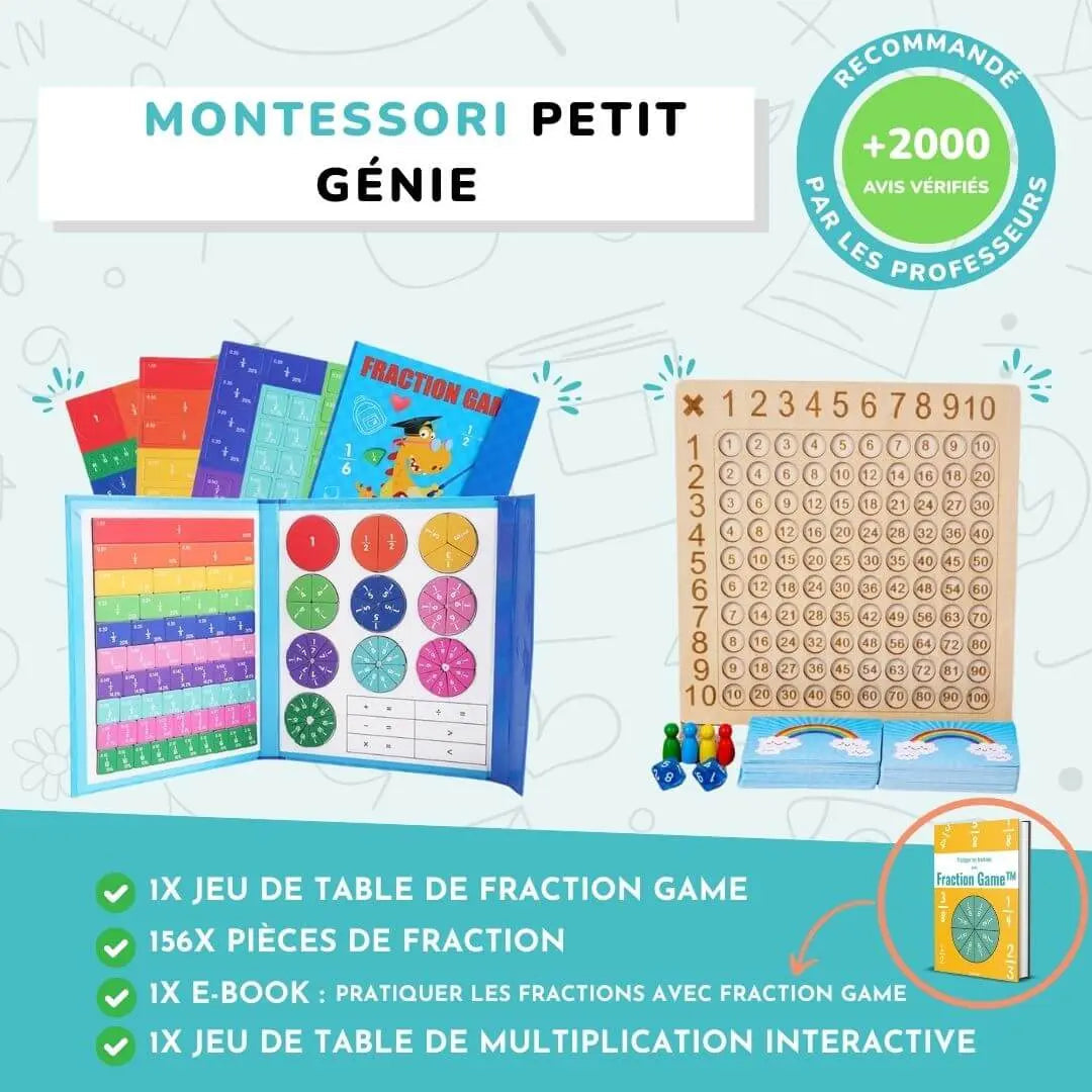 Libro de Fracciones Magnético Montessori - FractionGame™