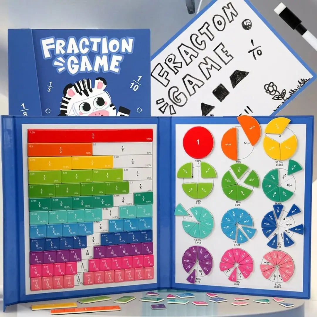 Libro de Fracciones Magnético Montessori - FractionGame™