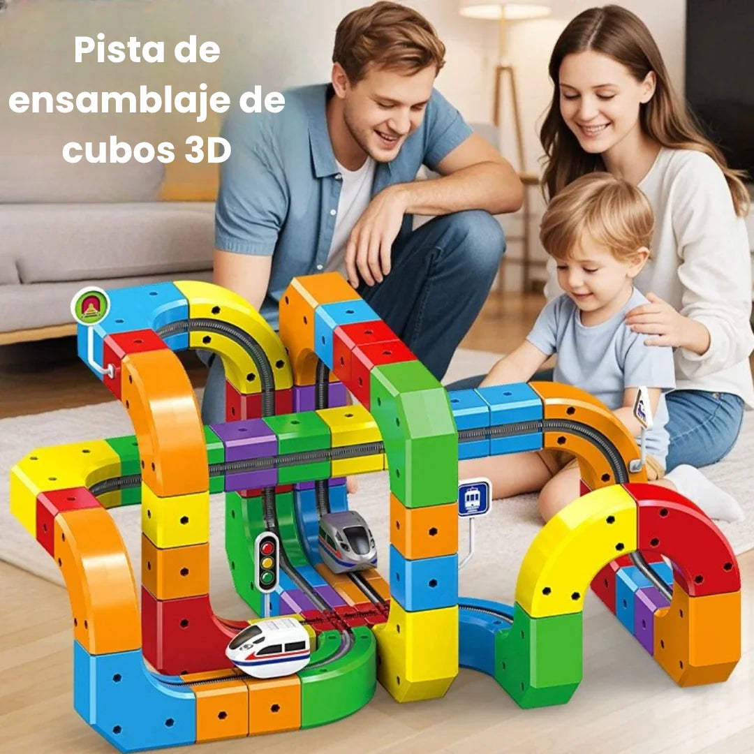 Pista Magnética de Cubos DIY – Desarrolla Creatividad y Habilidades Motoras