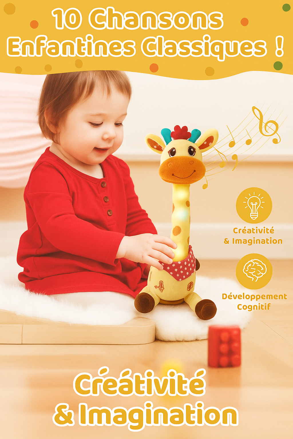 🌈 Girafou – La peluche que baila y hace sonreír a pequeños y grandes