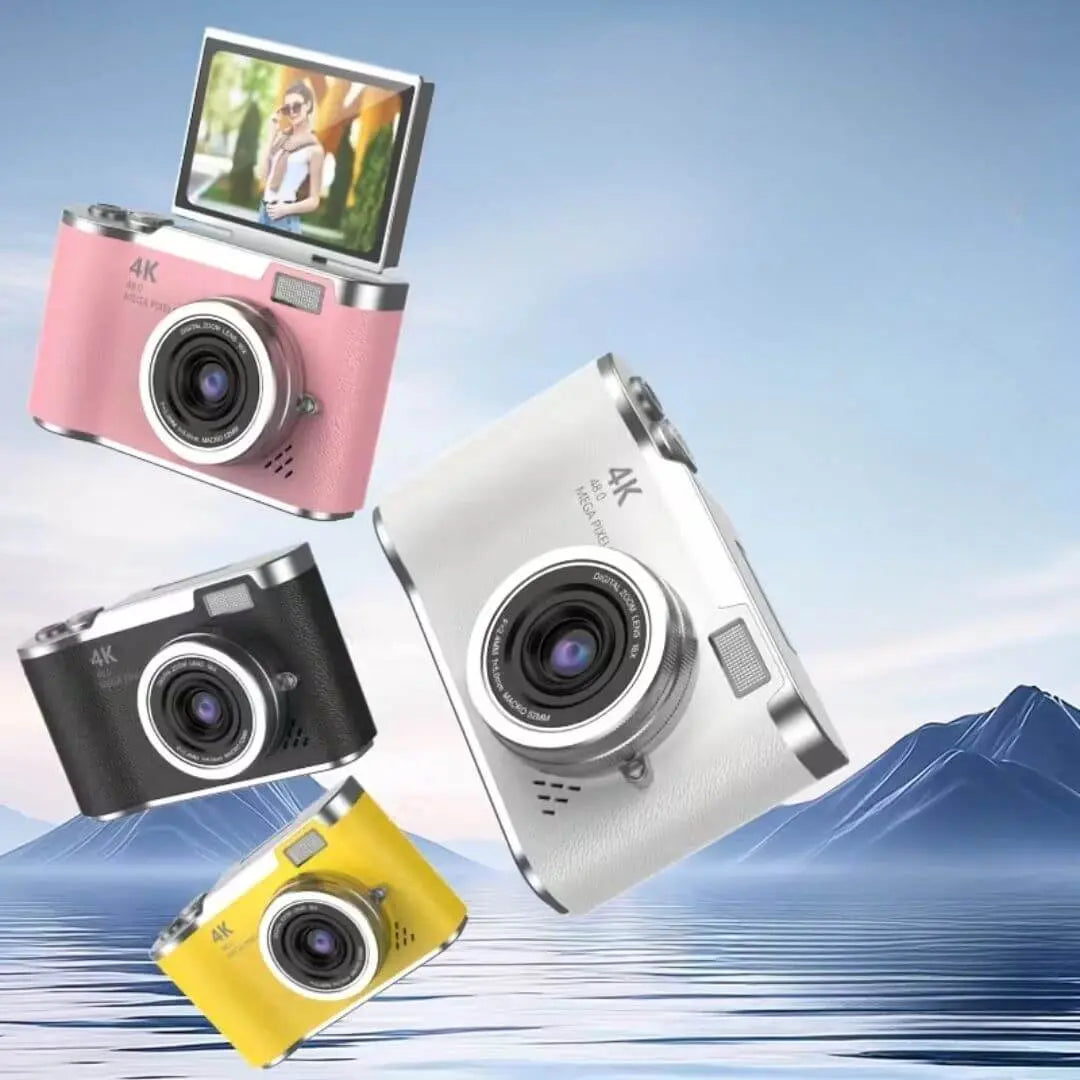 Cámara Infantil 4K HD 48MP con Pantalla Rotativa 180° – PixyCam™