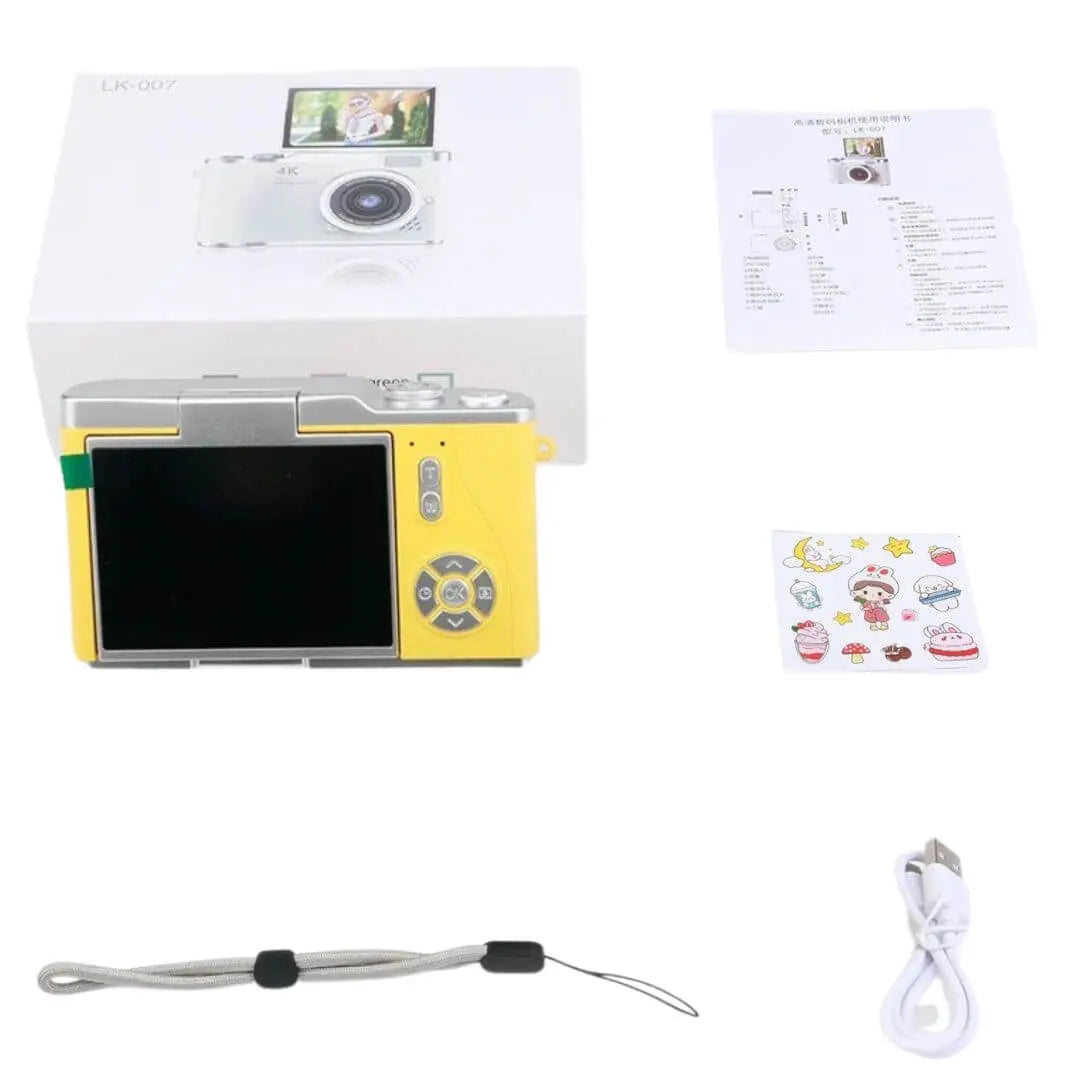 Cámara Infantil 4K HD 48MP con Pantalla Rotativa 180° – PixyCam™