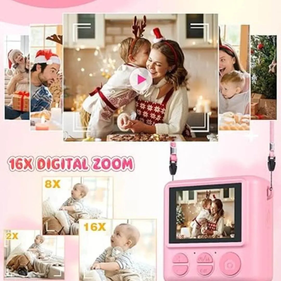 Cámara Infantil – Impresión Térmica – PixiPlay™ Rosa