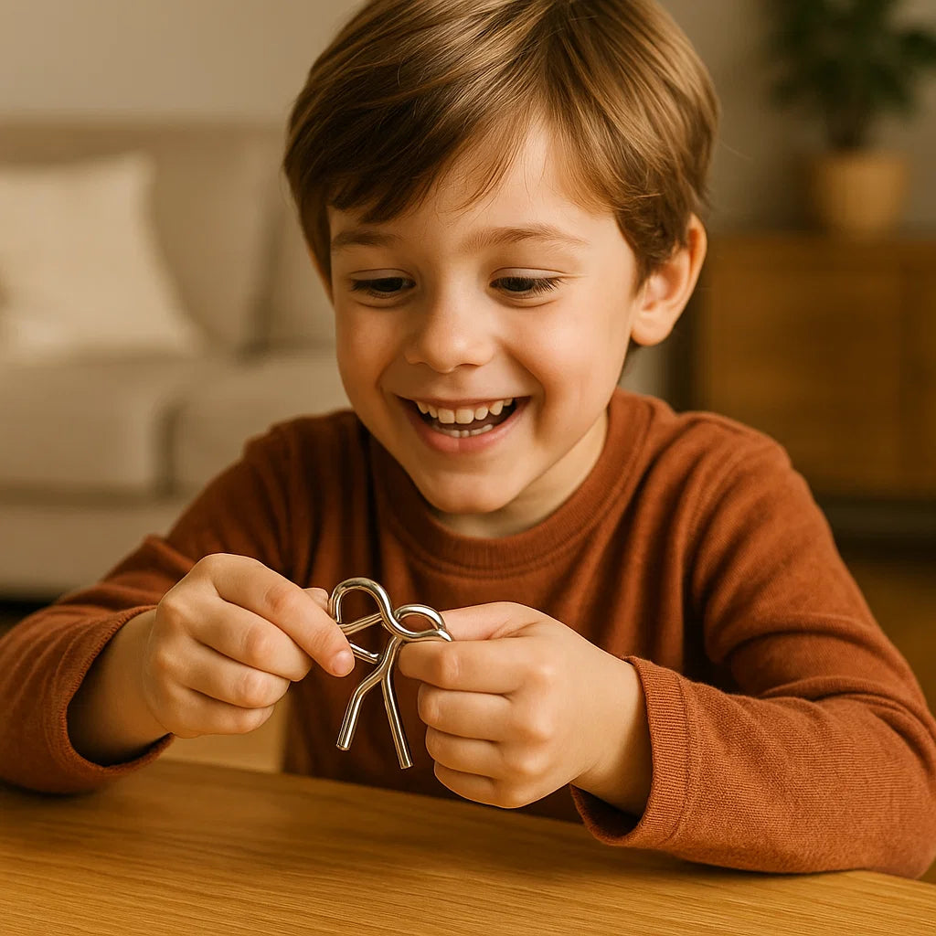 Conjunto de anillos de rompecabezas de metal ⎜ Ejercicio mental