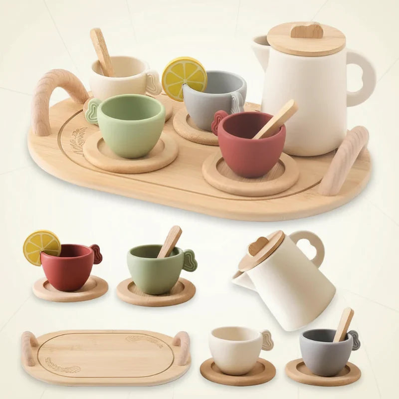 Woods – Divertido e interactivo – Set de té de madera para niños