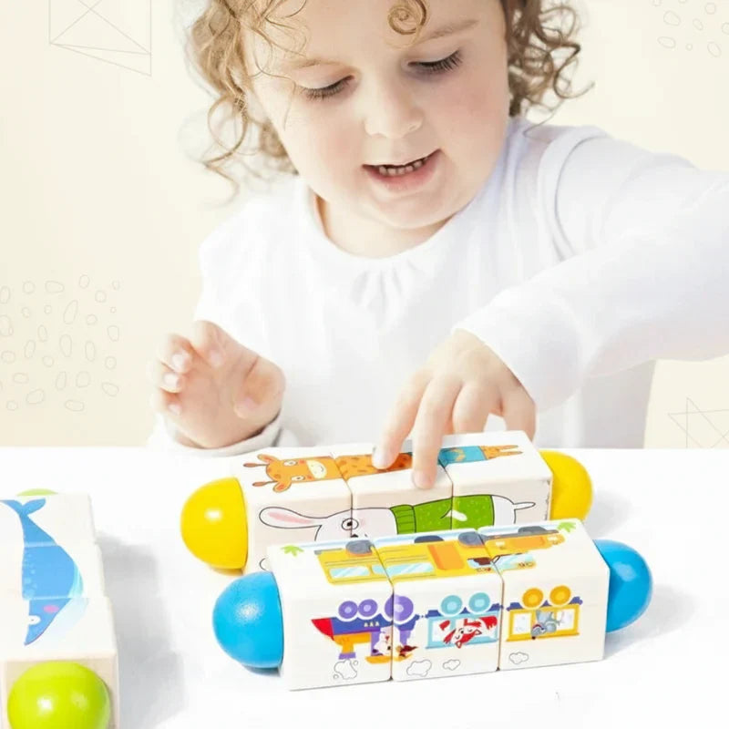 WoodiTurn – Educativo y divertido – Puzzle giratorio