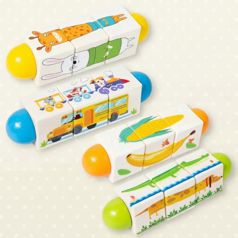 WoodiTurn – Educativo y divertido – Puzzle giratorio