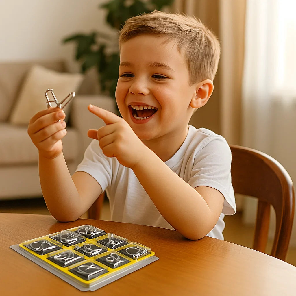 Conjunto de anillos de rompecabezas de metal ⎜ Ejercicio mental