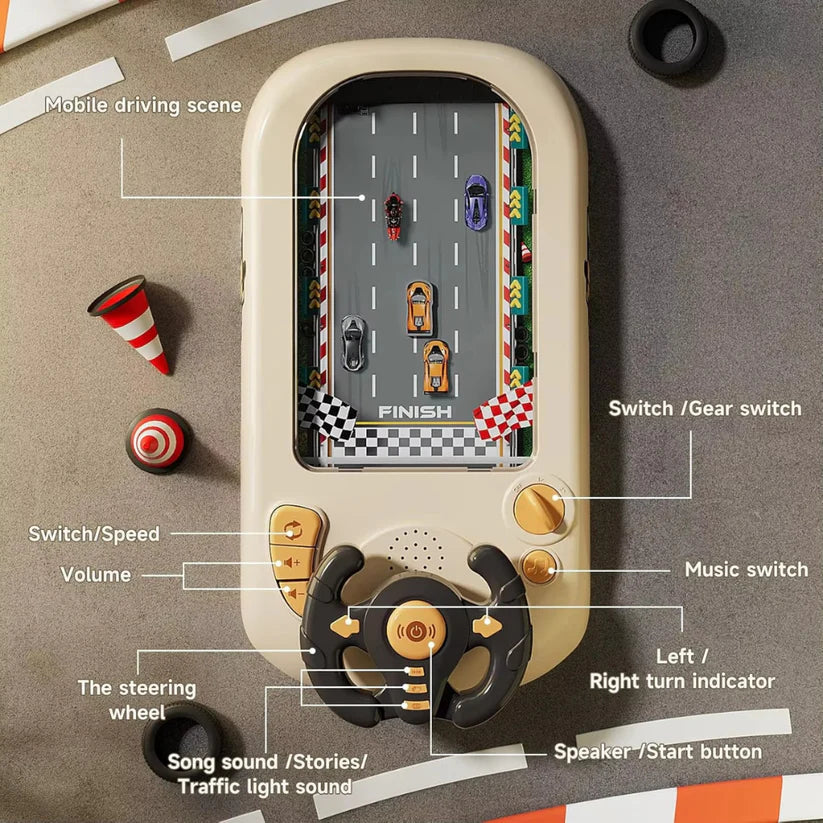 Caja de carreras de aventuras para niños