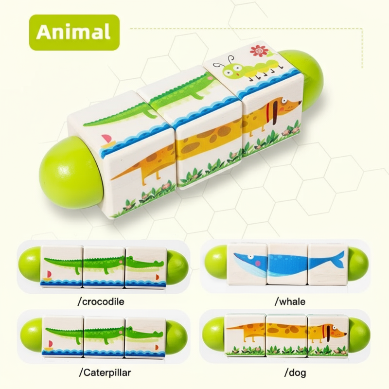 WoodiTurn – Educativo y divertido – Puzzle giratorio