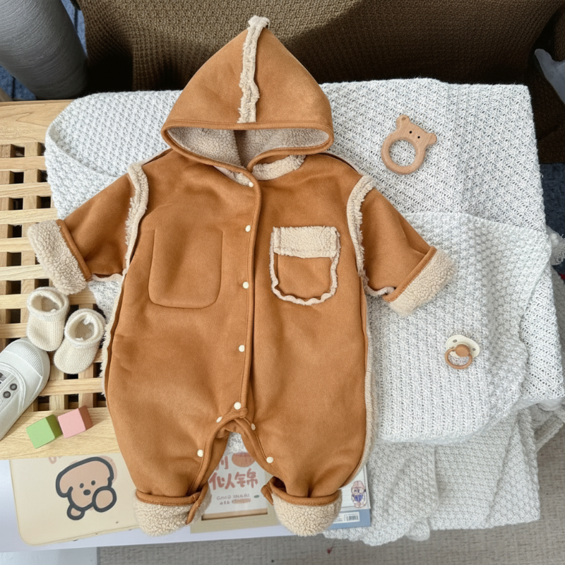 CozyNest – Acogedor y a la moda – Mono de invierno pesado con capucha