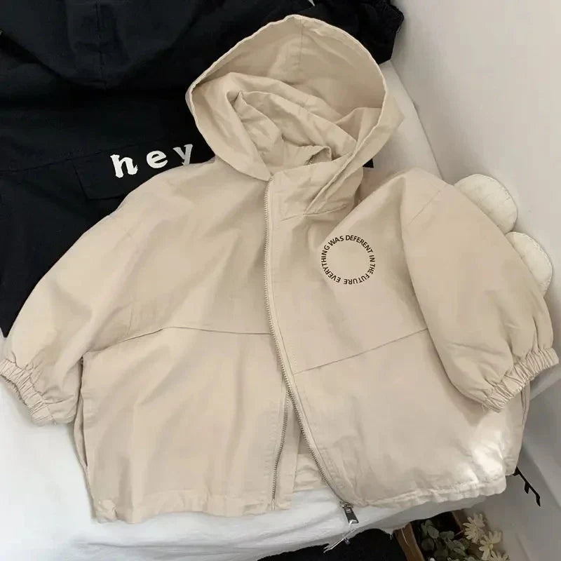 Mini Fashion – Resistente a la intemperie y ligero – Chaqueta cortavientos con capucha