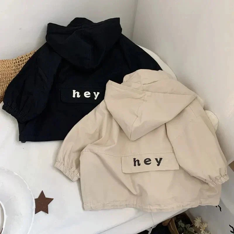 Mini Fashion – Resistente a la intemperie y ligero – Chaqueta cortavientos con capucha