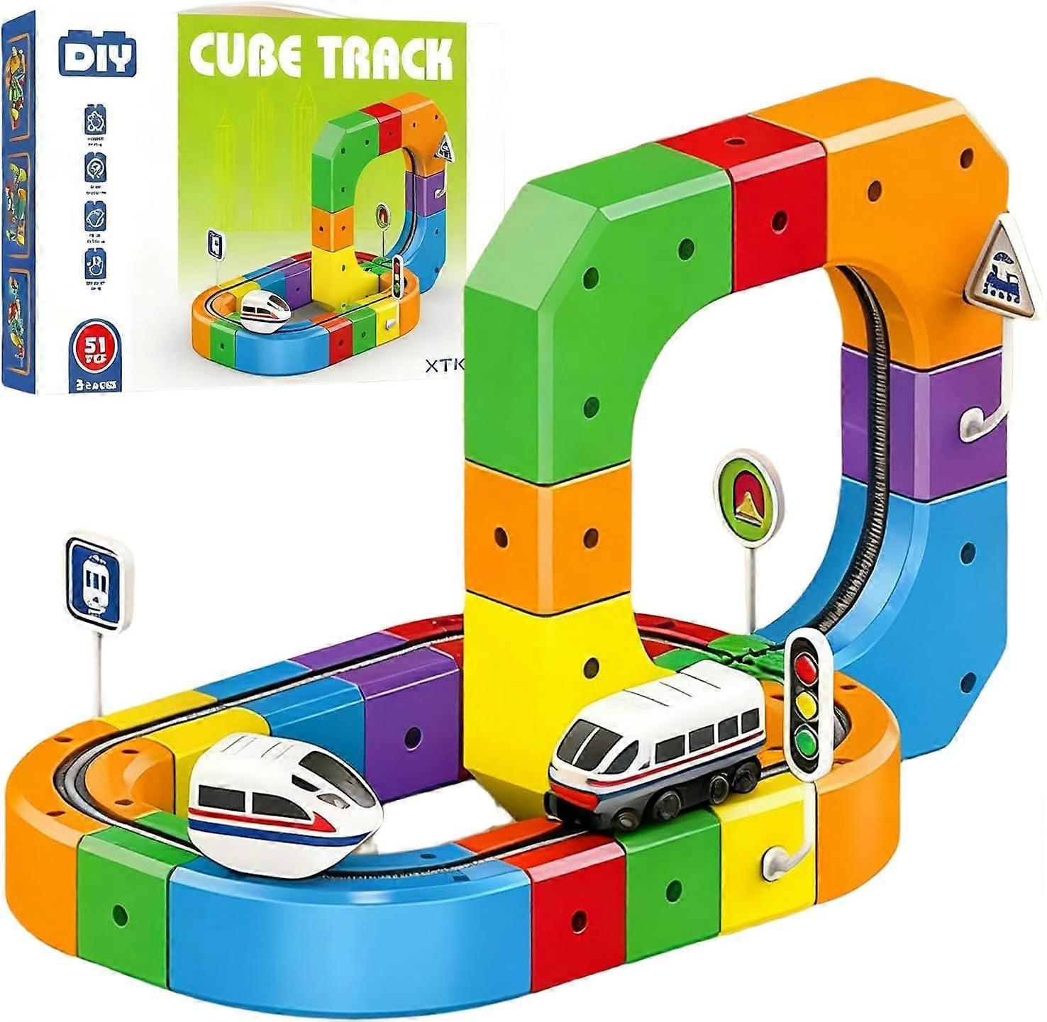 DIY Cube Track – Creativo y activo – Creativo tren de juguete DIY
