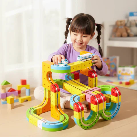 DIY Cube Track – Creativo y activo – Creativo tren de juguete DIY