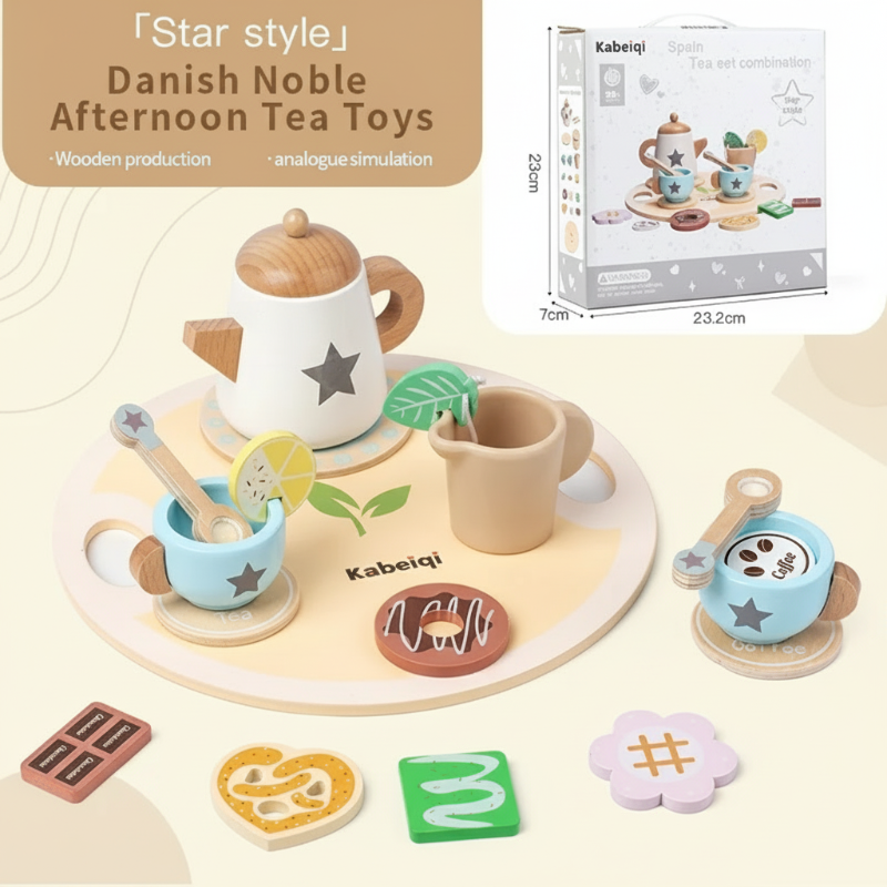 Woods – Sencillo y fascinante – Juego de té de madera para niños