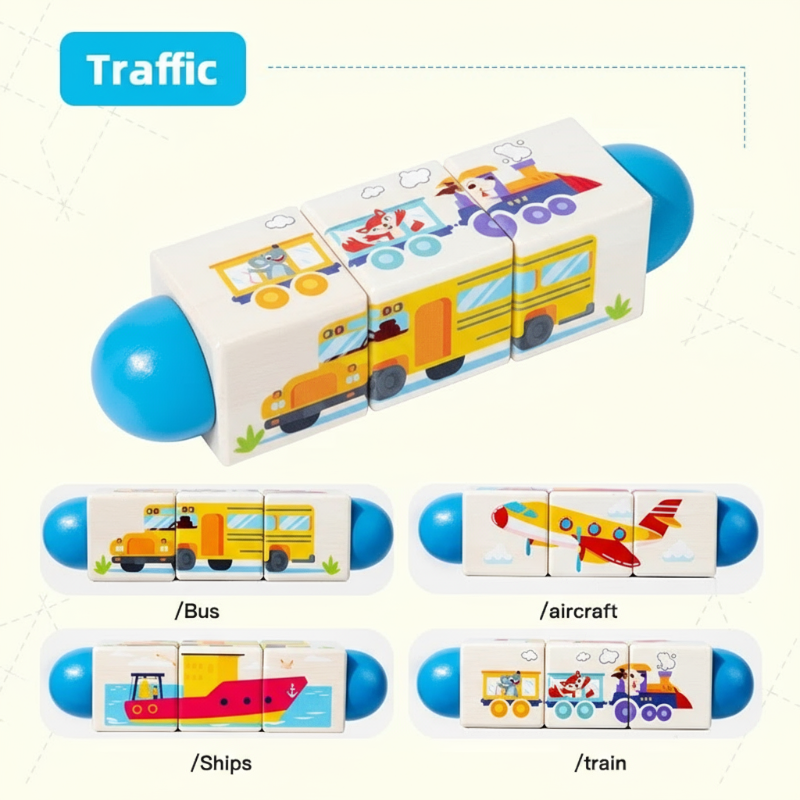 WoodiTurn – Educativo y divertido – Puzzle giratorio