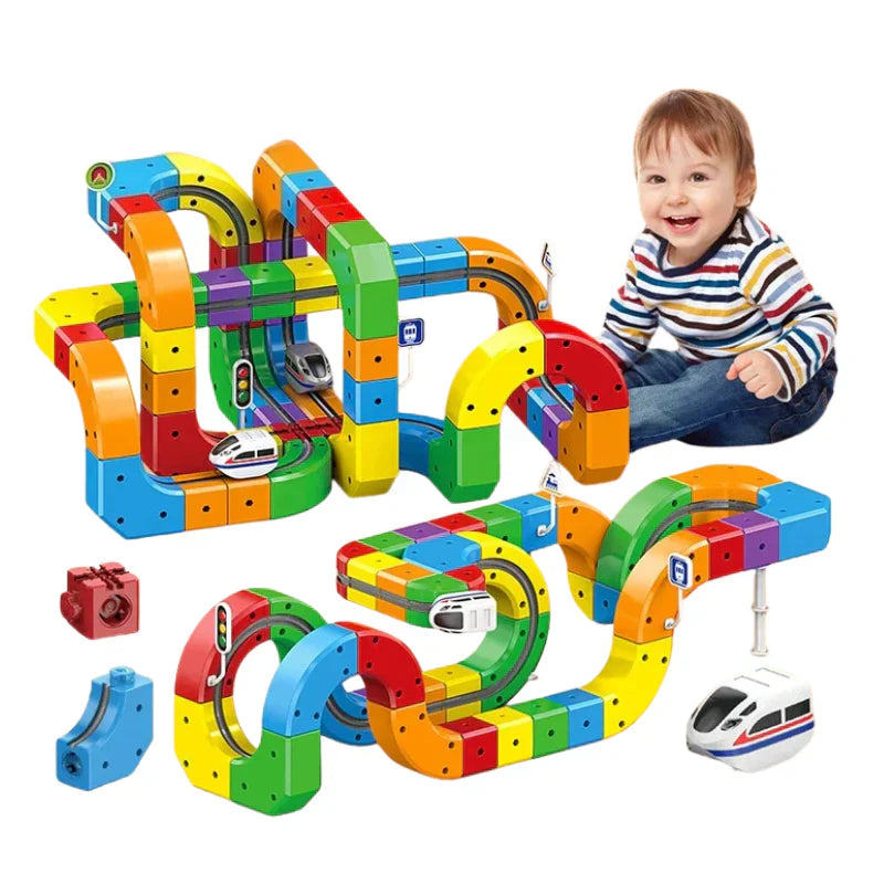 DIY Cube Track – Creativo y activo – Creativo tren de juguete DIY