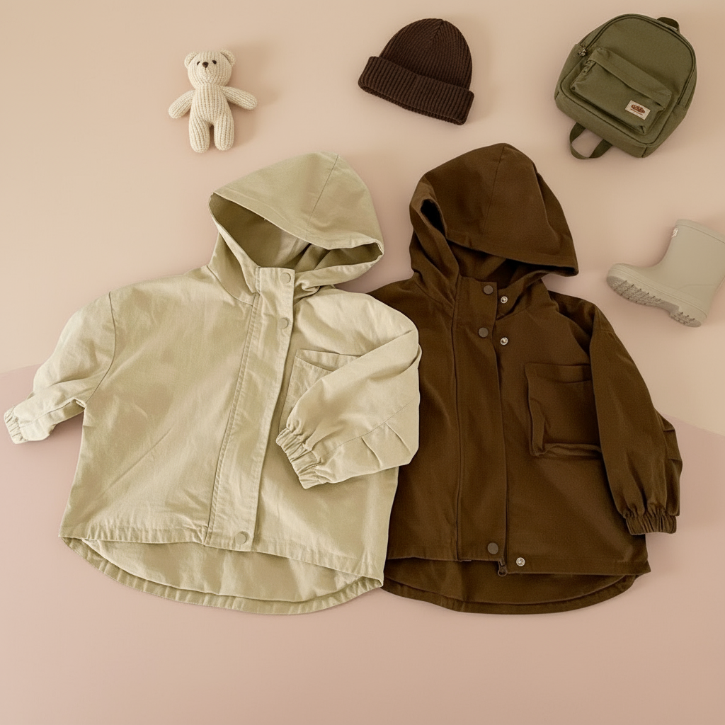 CozyShield – A prueba de viento y cómoda – Parka para niños