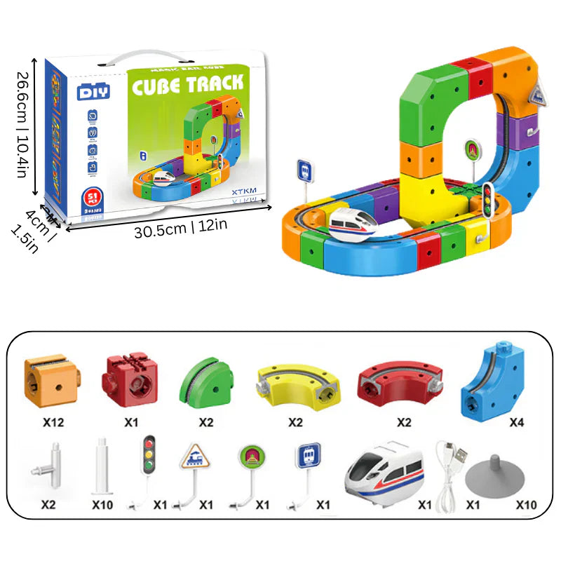 DIY Cube Track – Creativo y activo – Creativo tren de juguete DIY