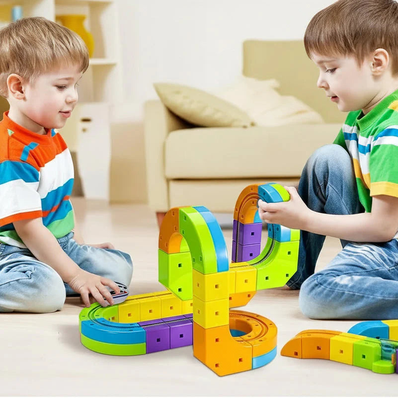 Pista Magnética de Cubos DIY – Desarrolla Creatividad y Habilidades Motoras