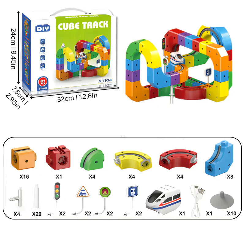 DIY Cube Track – Creativo y activo – Creativo tren de juguete DIY