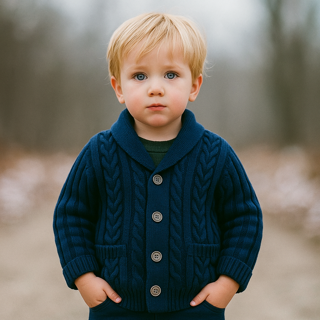 CozyCub – Cómodo y a la moda – Cárdigan de punto para niños