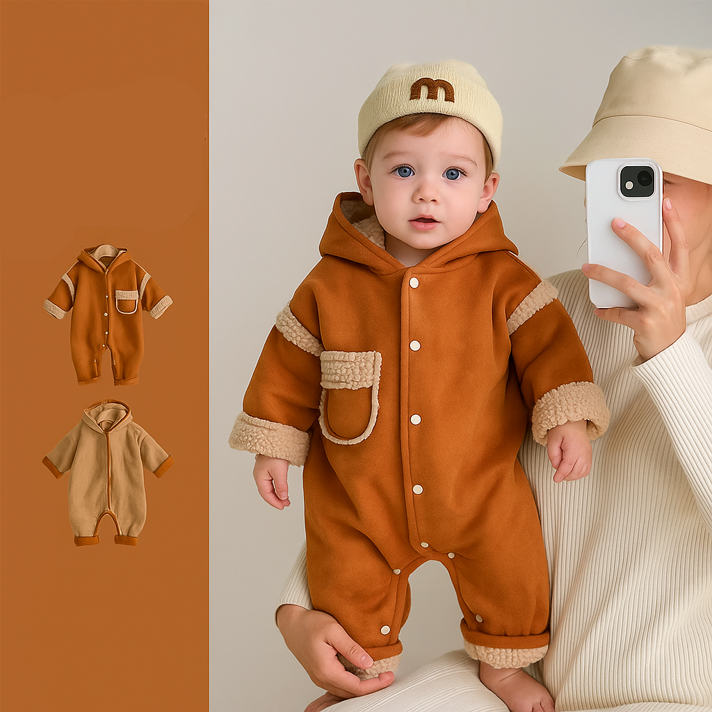 CozyNest – Acogedor y a la moda – Mono de invierno pesado con capucha