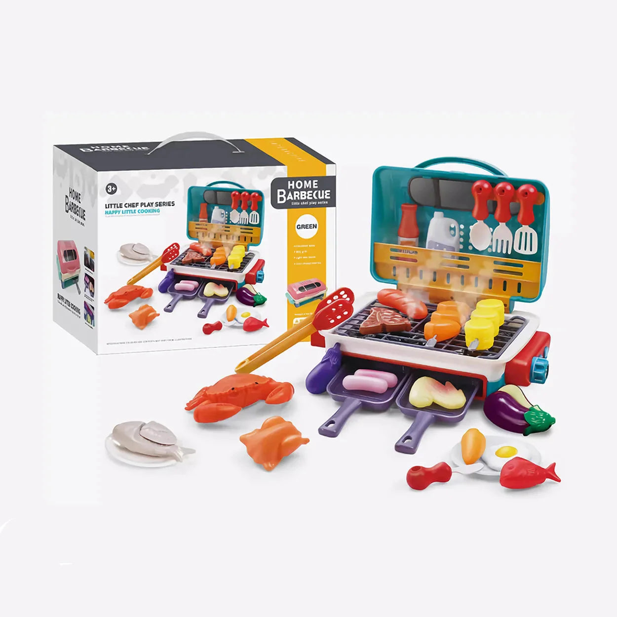 Mi primera parrilla BBQ – Cocina infantil con efecto de humo y comida que cambia de color