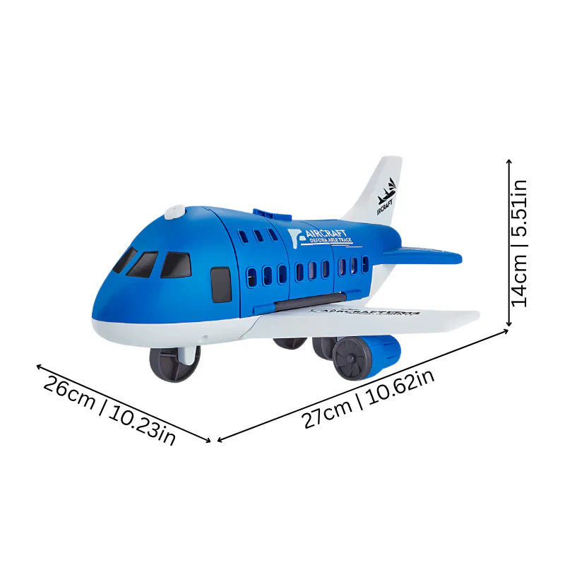 Juego de juguetes con avión y vehículos