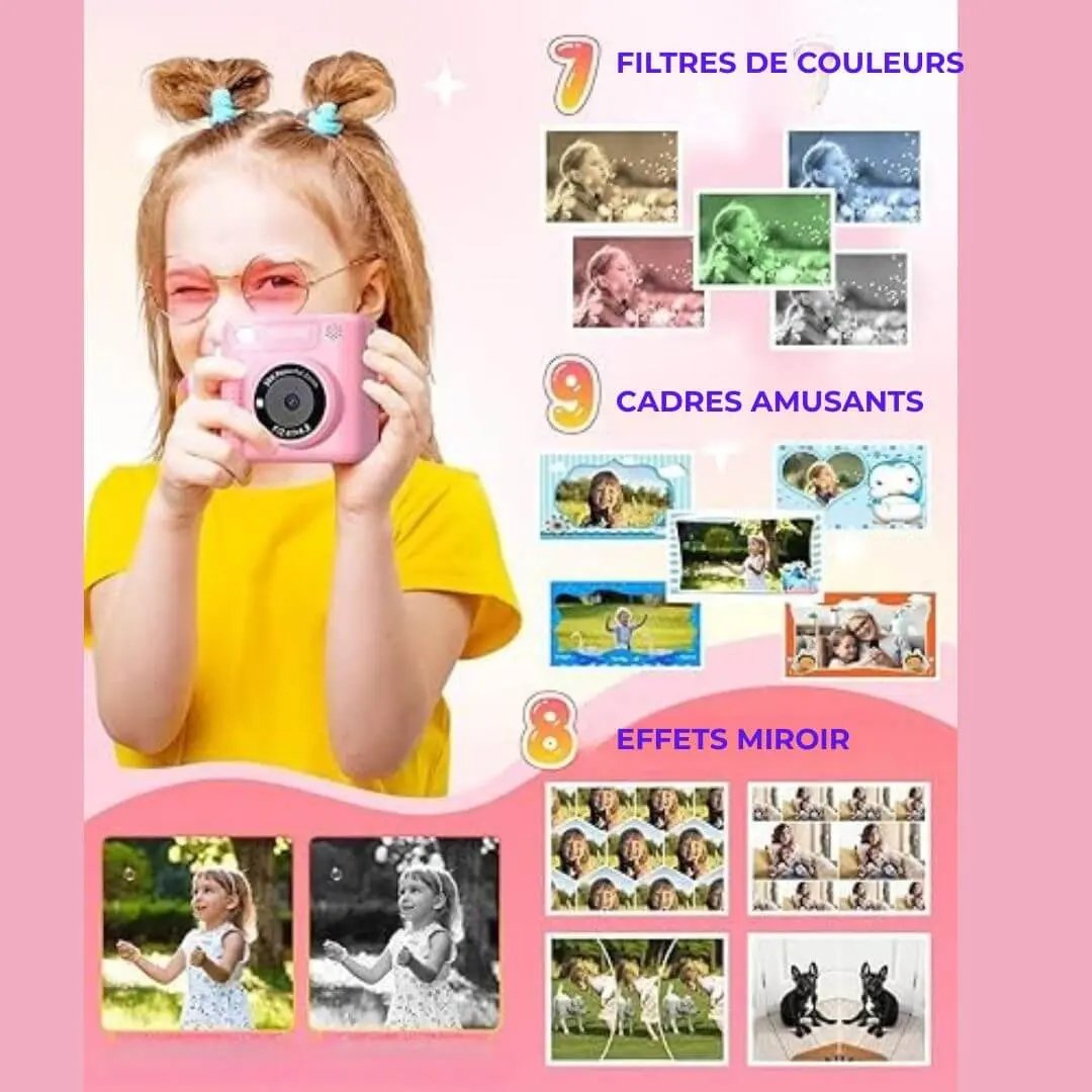 Cámara Infantil – Impresión Térmica – PixiPlay™ Rosa