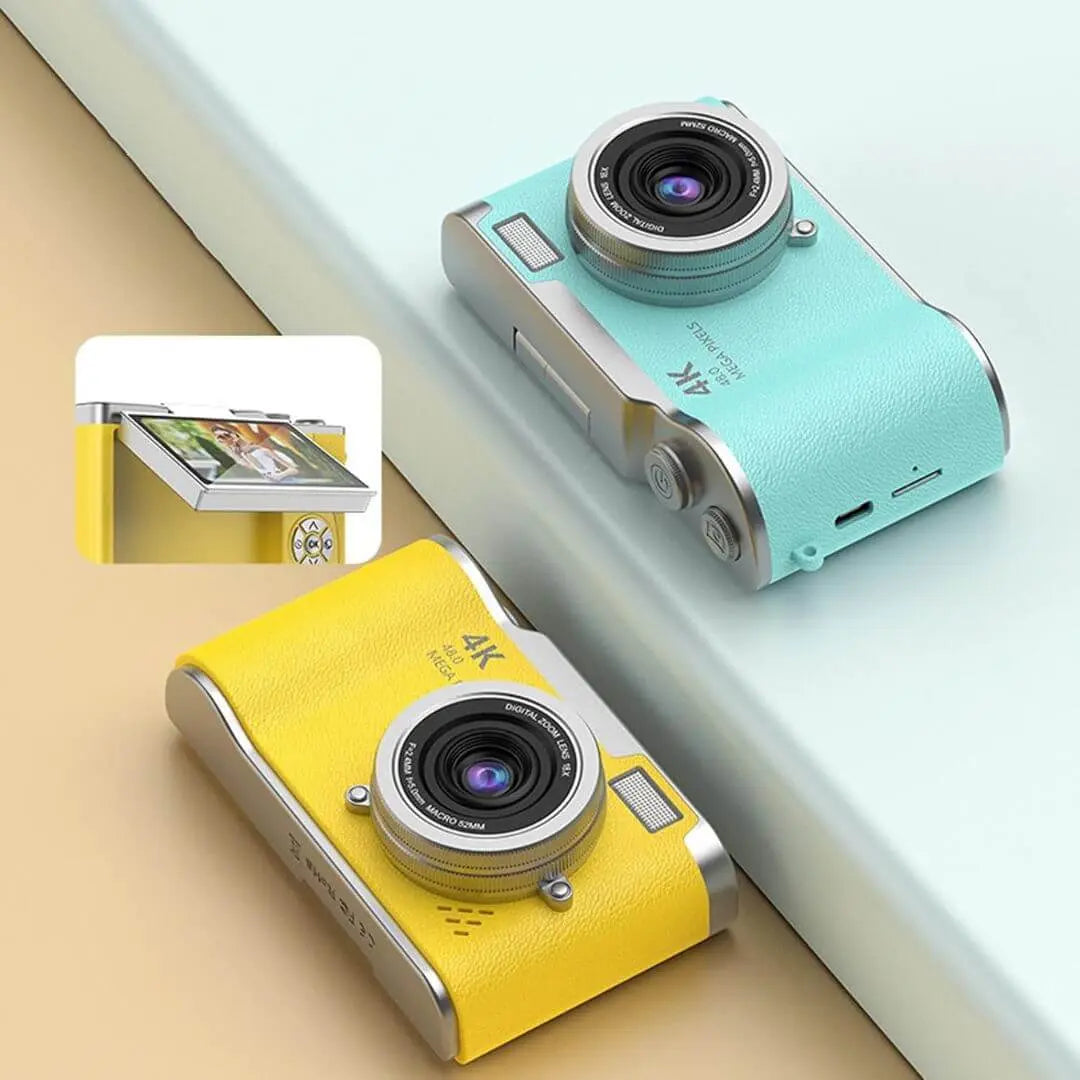 Cámara Infantil 4K HD 48MP con Pantalla Rotativa 180° – PixyCam™