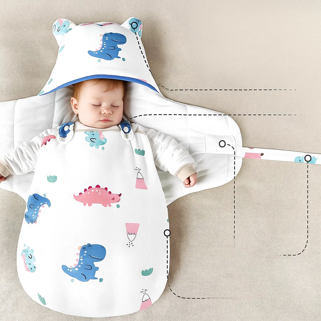 SnuggleBear – Comodidad y practicidad – Manta de algodón para envolver al bebé