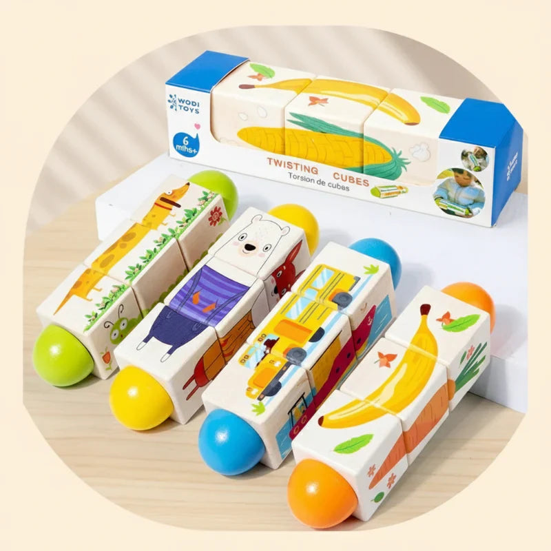 WoodiTurn – Educativo y divertido – Puzzle giratorio