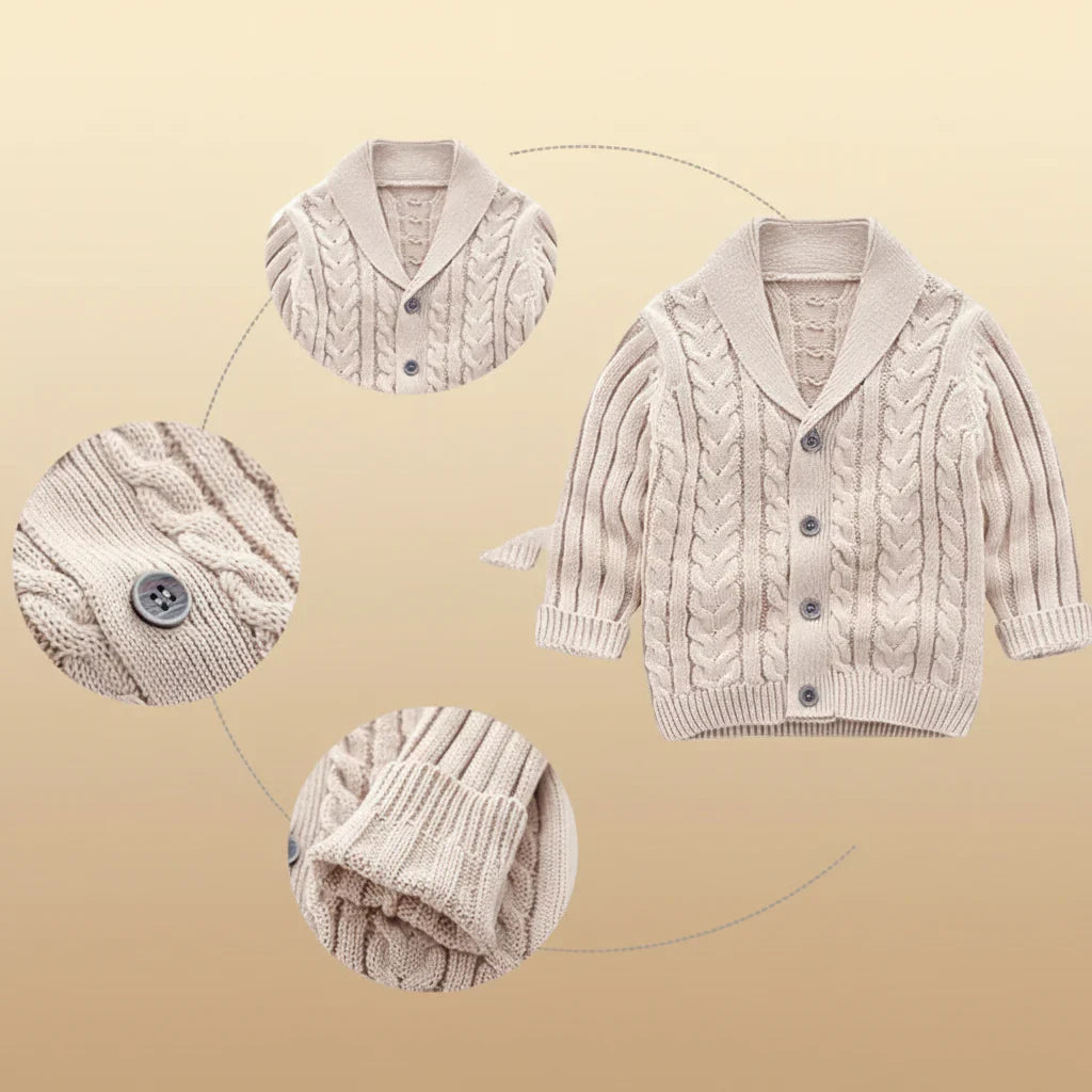 CozyCub – Cómodo y a la moda – Cárdigan de punto para niños
