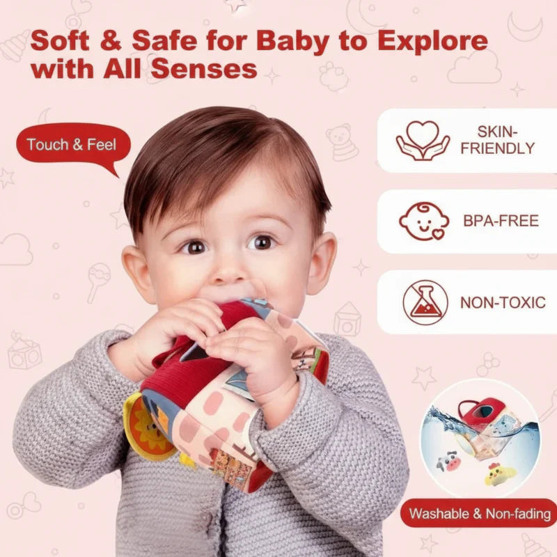 BabyBarn – Suave y de piel – Casa de la granja con animales de peluche