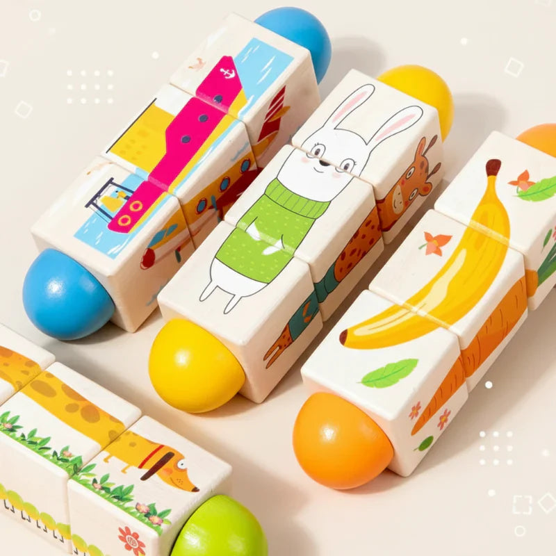WoodiTurn – Educativo y divertido – Puzzle giratorio