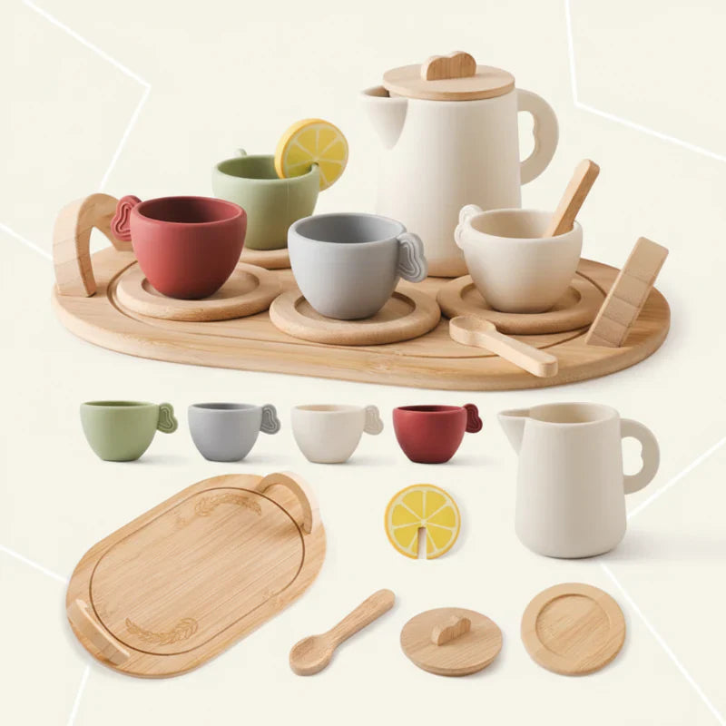 Woods – Divertido e interactivo – Set de té de madera para niños