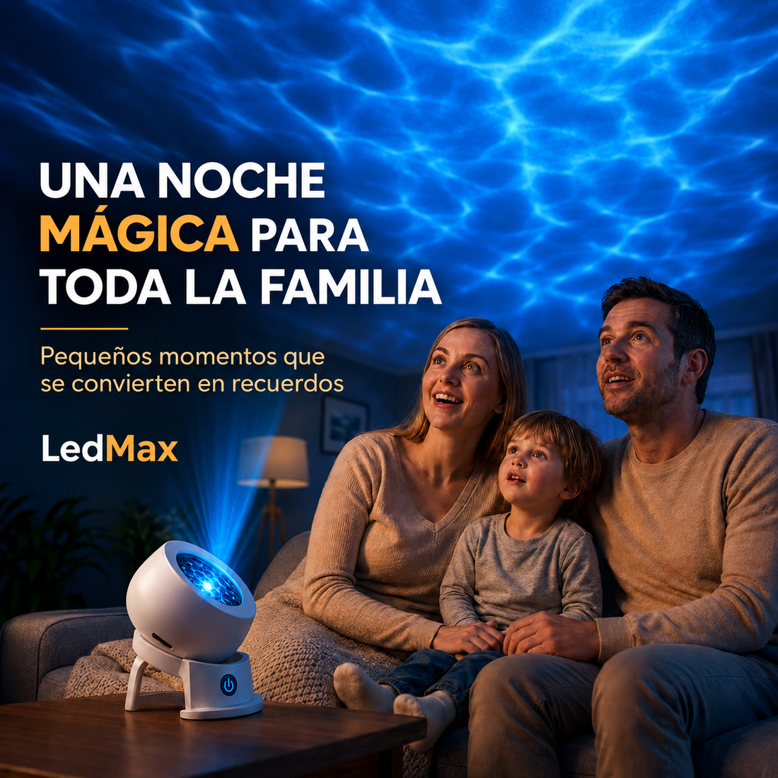 Una familia disfruta del ambiente creado por LedMax