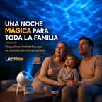 Familia disfrutando de la iluminación oceánica LedMax