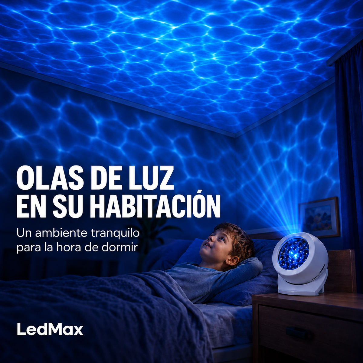 Ondas de luz de LedMax en la habitación