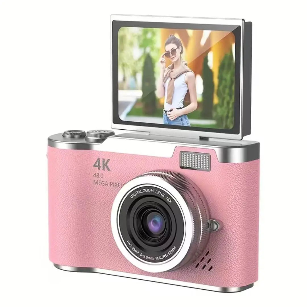 Cámara Infantil 4K HD 48MP con Pantalla Rotativa 180° – PixyCam™