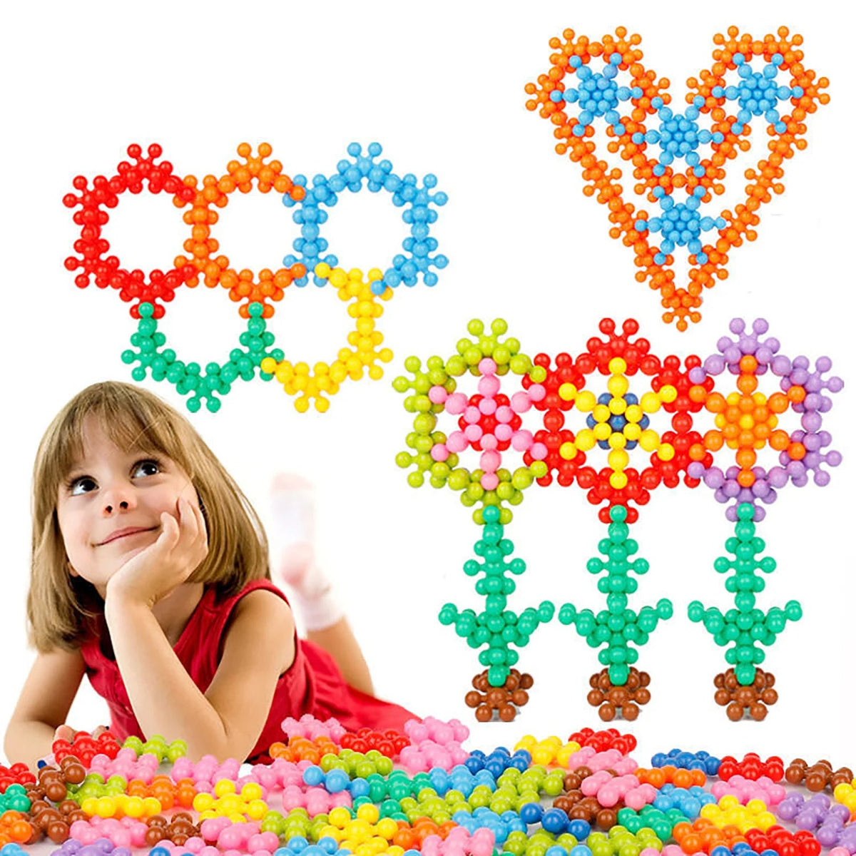 Bloques de Copos de Nieve Montessori