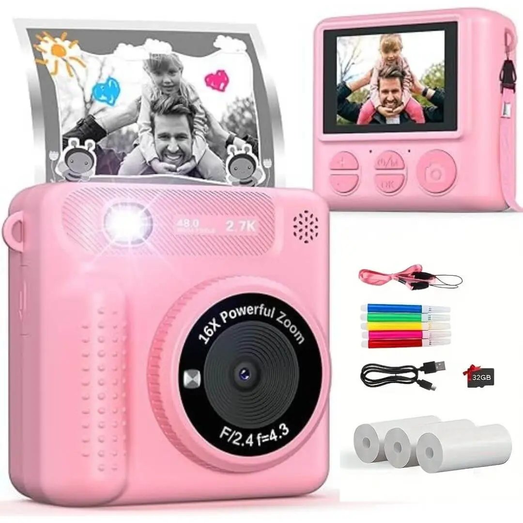 Cámara Infantil – Impresión Térmica – PixiPlay™ Rosa