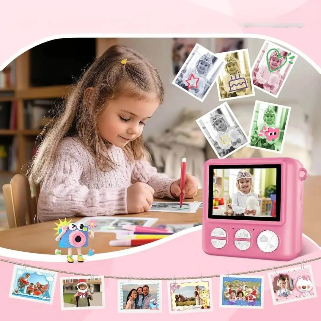 Cámara Infantil – Impresión Térmica – PixiPlay™ Rosa